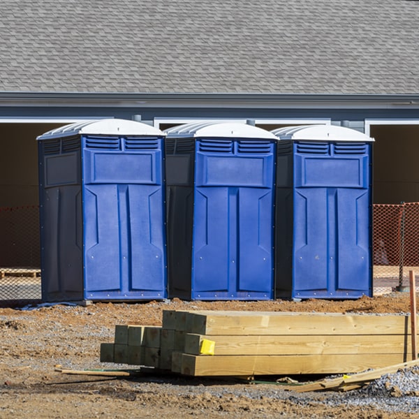 how often are the portable restrooms cleaned and serviced during a rental period in Sheyenne North Dakota